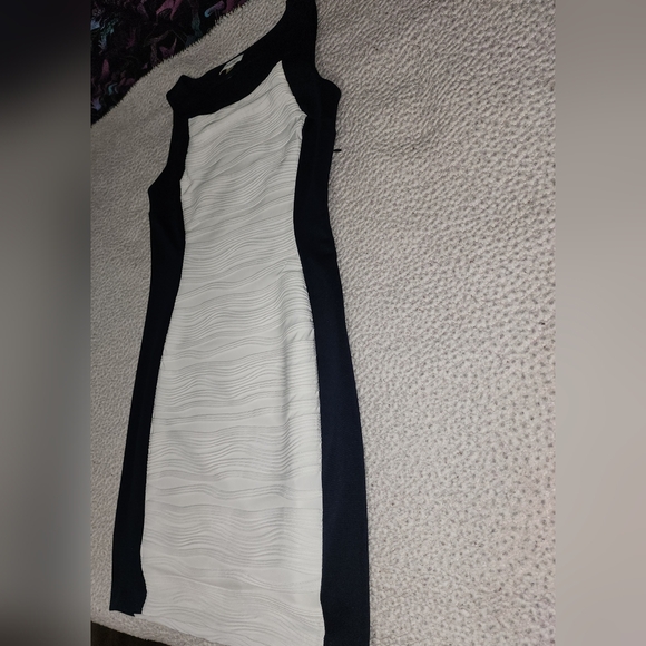 Calvin Klein Classy Gorgeous 😍 Navy Blue And White Dress - Picture 16 of 16